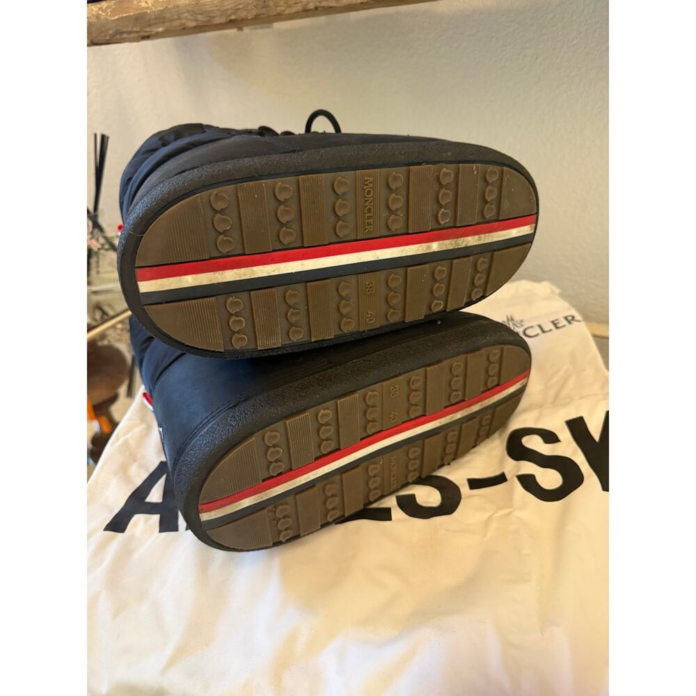 MONCLER Apres Ski Moon Boots Snow Boots Black Women Euro 39 US 9 - Picture 12 of 12